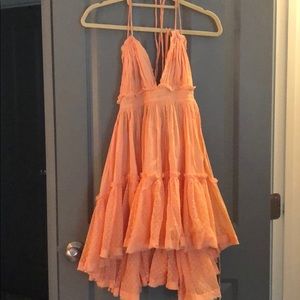 Free People Orange Dress